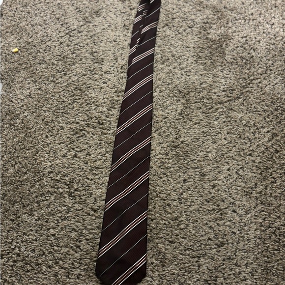 Ermenegildo Zegna Brown Striped Tie - Picture 1 of 5